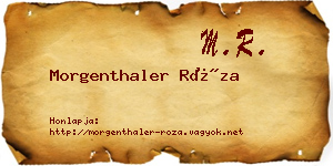Morgenthaler Róza névjegykártya